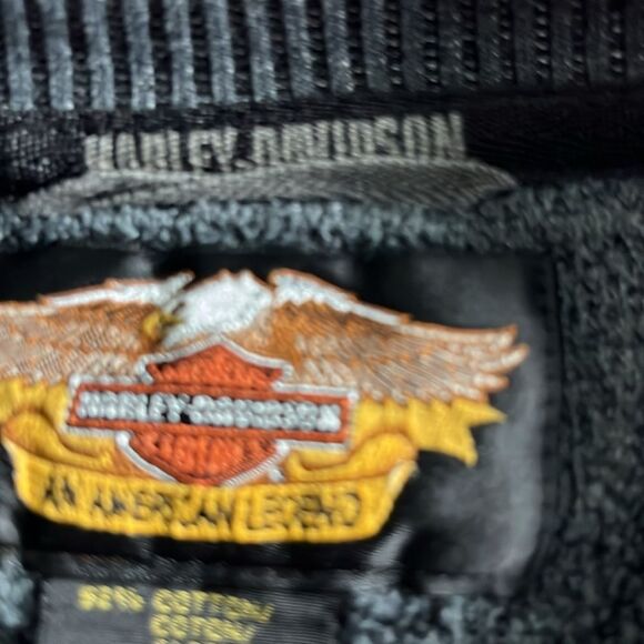 Harley-Davidson Crewneck Sweatshirt Made in USA VTG Embroidered Front Logo - Picture 7 of 8